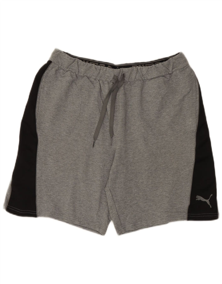 Puma Herre Sportshorts Medium Grå Colourblock Bomuld