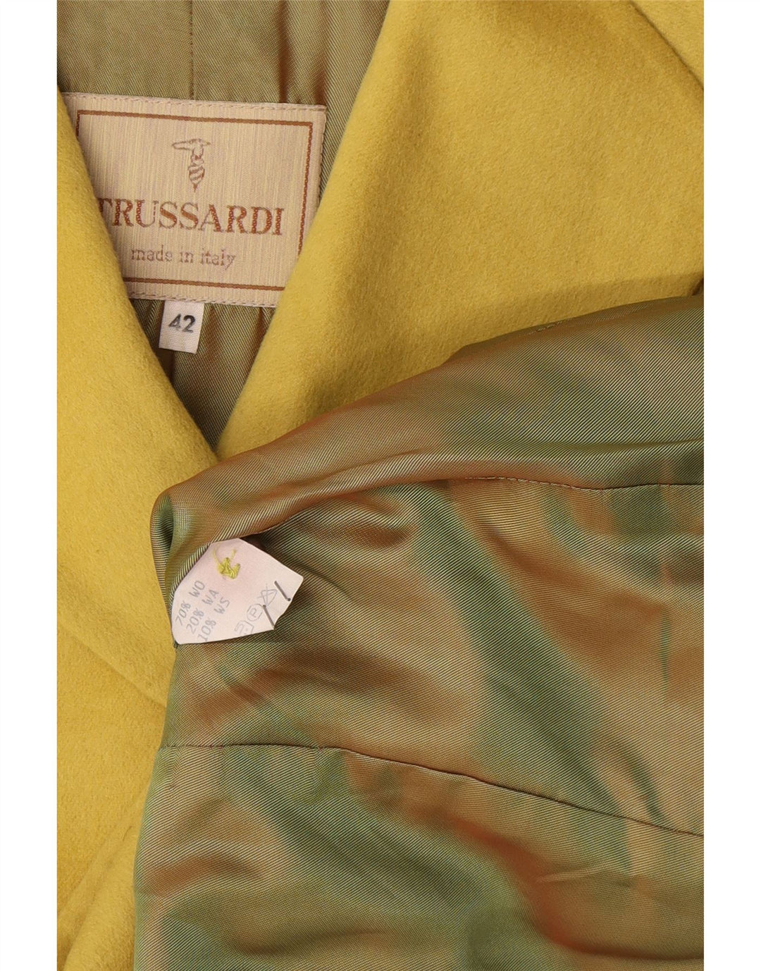 Trussardi Dame 3/4-ærmet blazerjakke IT 42 Medium Gul