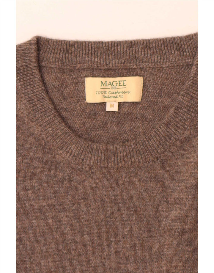 Magee Herre trøjetrøje med rund hals Medium Brun Flecked Cashmere