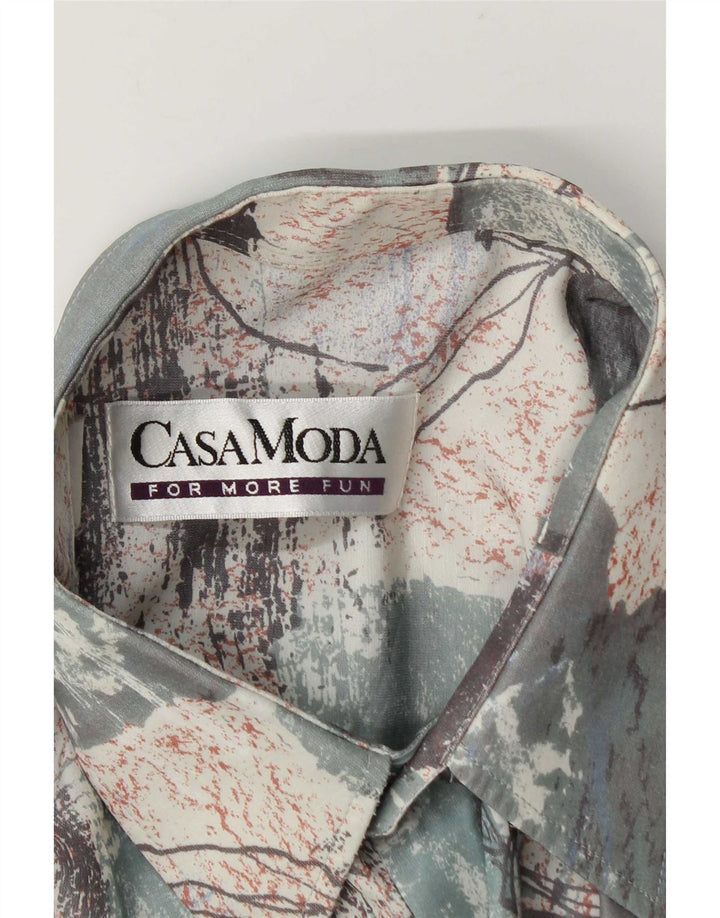 Casa Moda Kortærmet Herreskjorte Stor flerfarvet Patchwork