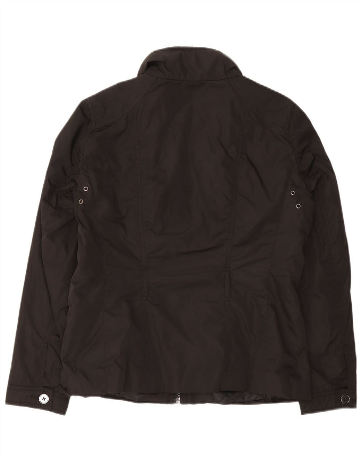 Zara Womens Utility Jacket UK 16 Large Black Polyester
