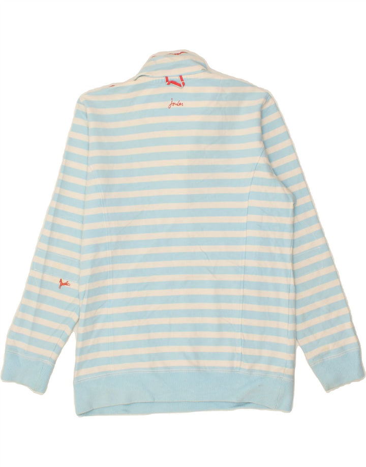 JOULES Womens Loose Fit Button Neck Sweatshirt Jumper UK 10 Small Blue Vintage Joules and Second-Hand Joules from Messina Hembry 