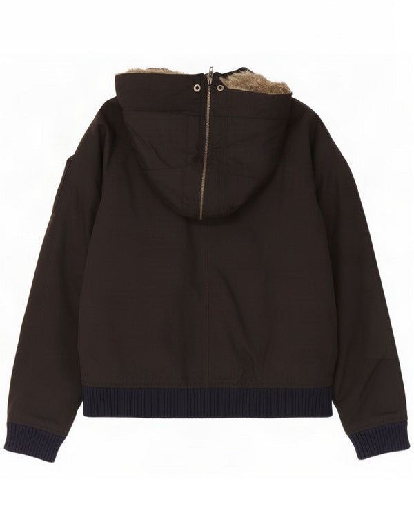 Woolrich Bomberjakke med hætte til mænd UK 40 Large Black Colourblock