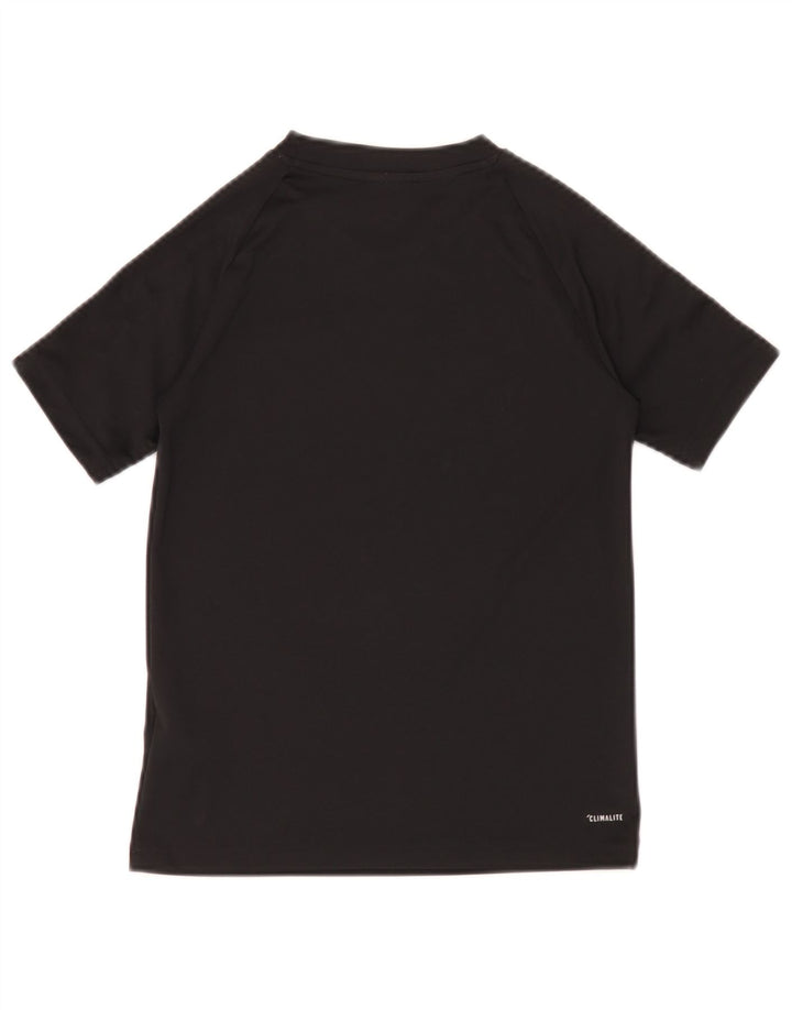 Adidas Boys Climalite T-Shirt Top 9-10 År Sort Polyester