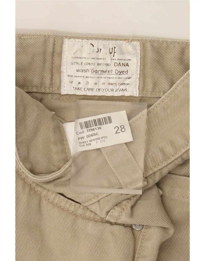 Dondup Dame Beklædningsgenstand Farvet Mini Denim Nederdel W28 Medium Khaki Bomuld