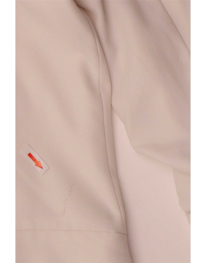 Zara Dame 3/4 ærmet åben blazerjakke UK 14 Medium White Polyester