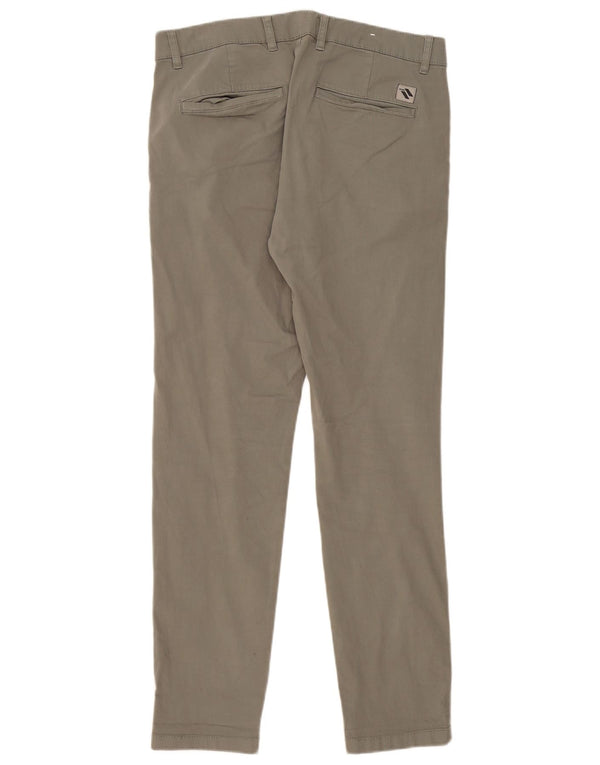 Zara Mens Slim Chino Trousers EU 42 Large W32 L31 Grey Cotton