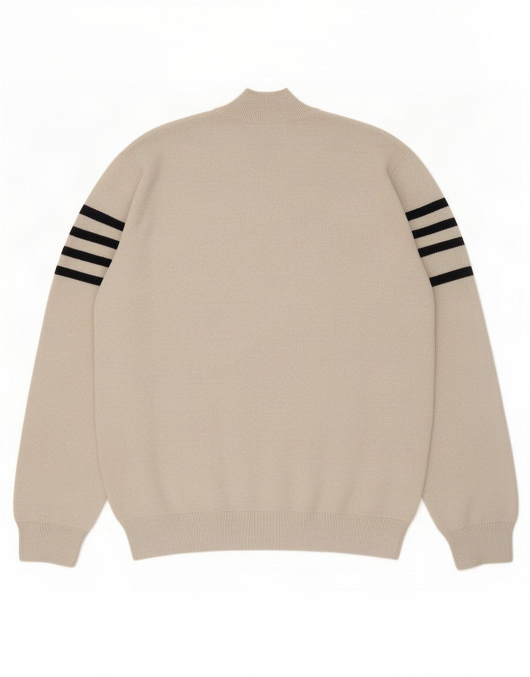 Marks & Spencer Herre sweater med rund hals XL Beige stribet polyester