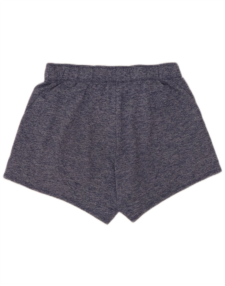 Nike Dame Dri Fit Sports Shorts UK 10 Small Blue Flecked Polyester