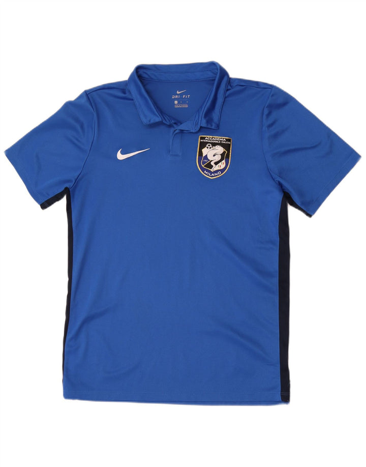 Nike Calcio grafisk poloshirt til mænd, stor blå farveblok polyester