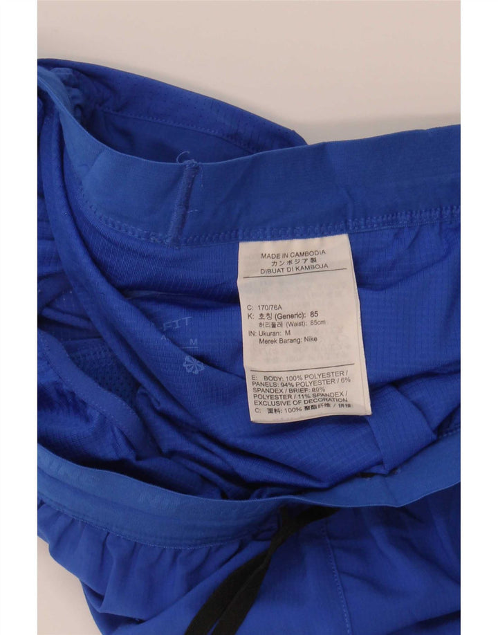 Nike drenge Dri Fit grafiske sportsshorts 10-11 år mellemblå polyester