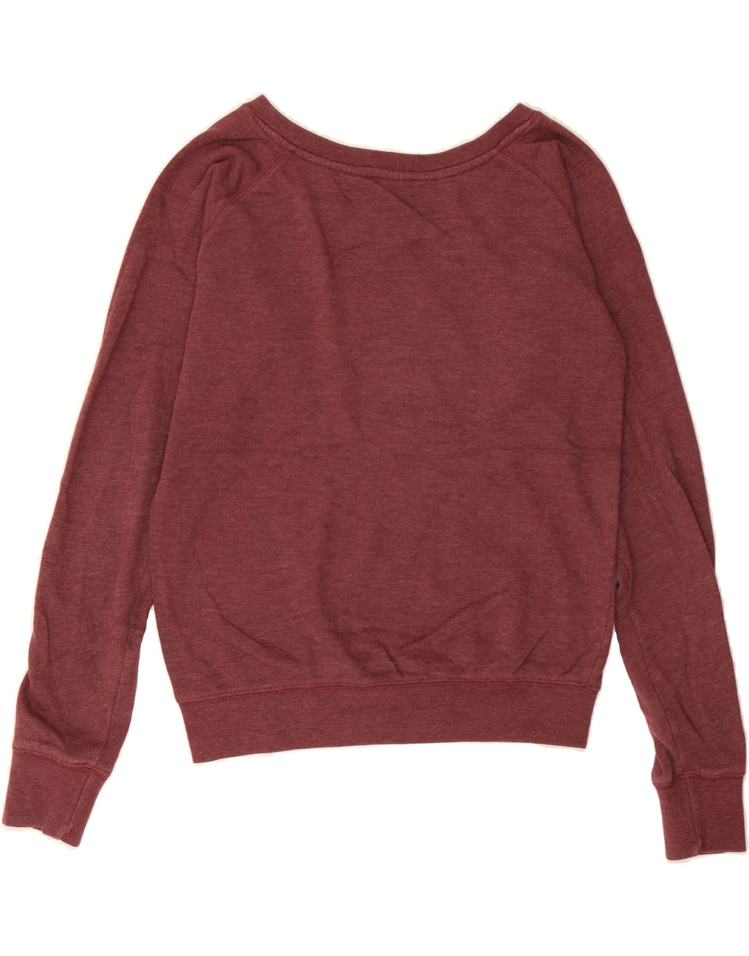 RUSSELL ATHLETIC Womens Graphic Sweatshirt Jumper UK 10 Small Maroon Vintage Russell Athletic and Second-Hand Russell Athletic from Messina Hembry 