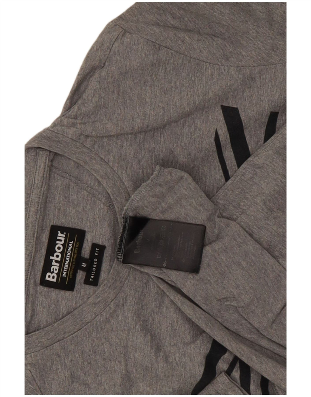 Barbour Herre Skræddersyet Fit Grafisk T-shirt Top Medium Grey Flecked Bomuld