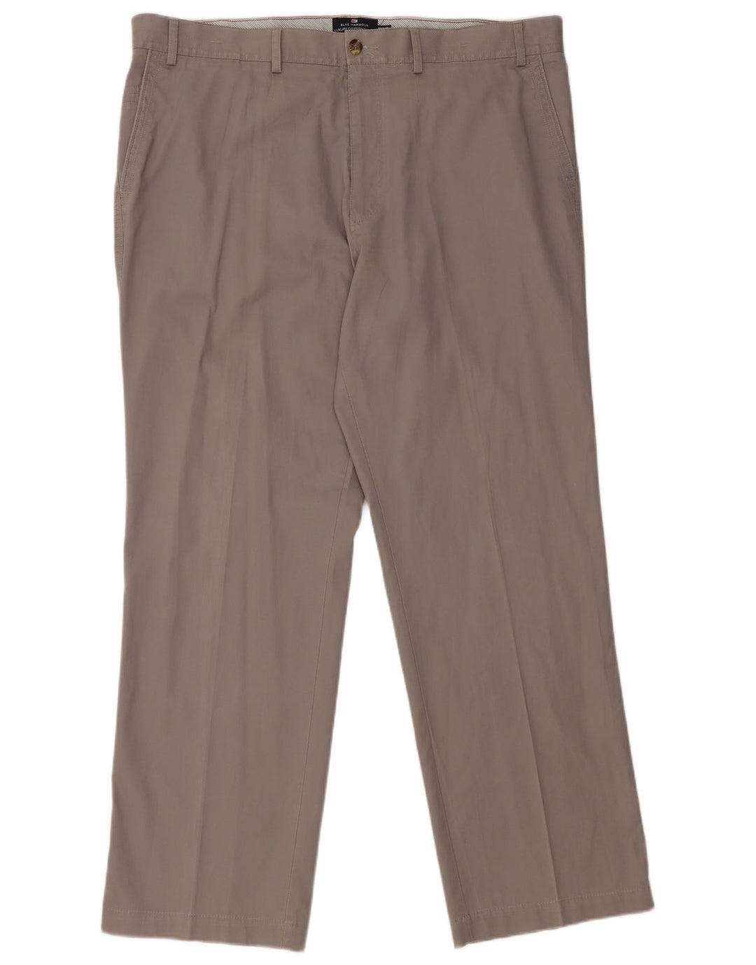 Marks & Spencer Straight Chino-bukser til mænd W40 L31 Grå bomuld