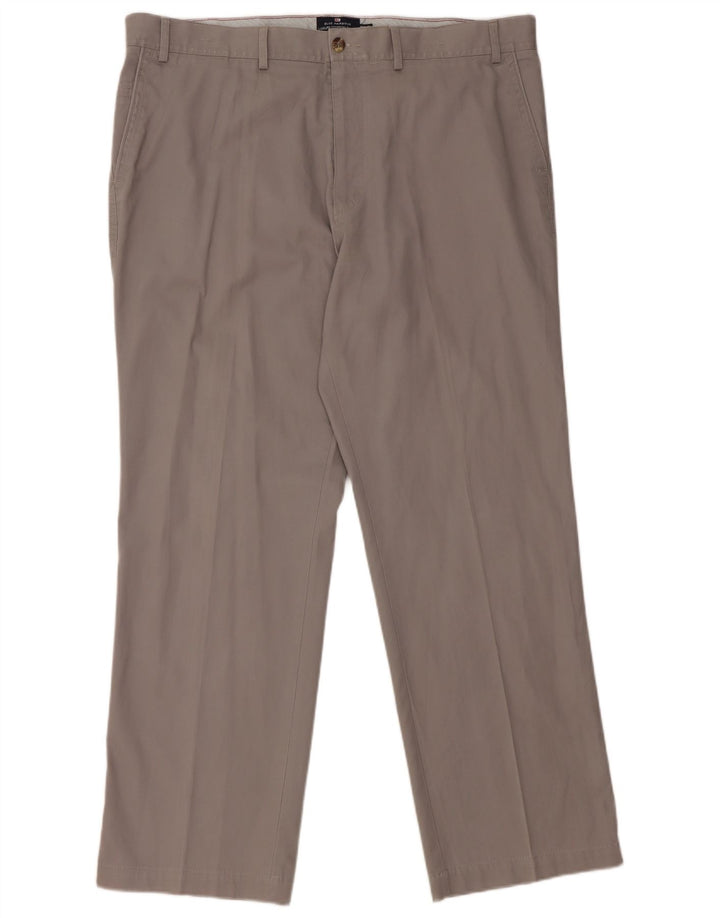 Marks & Spencer Straight Chino-bukser til mænd W40 L31 Grå bomuld