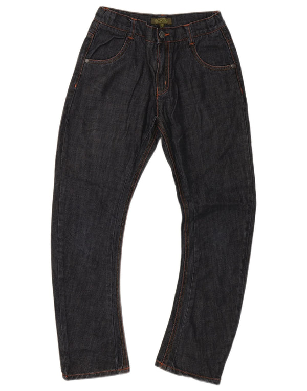 TED BAKER Drenge Banana Straight Jeans 10-11 år W26 L24 Marineblå Bomuld