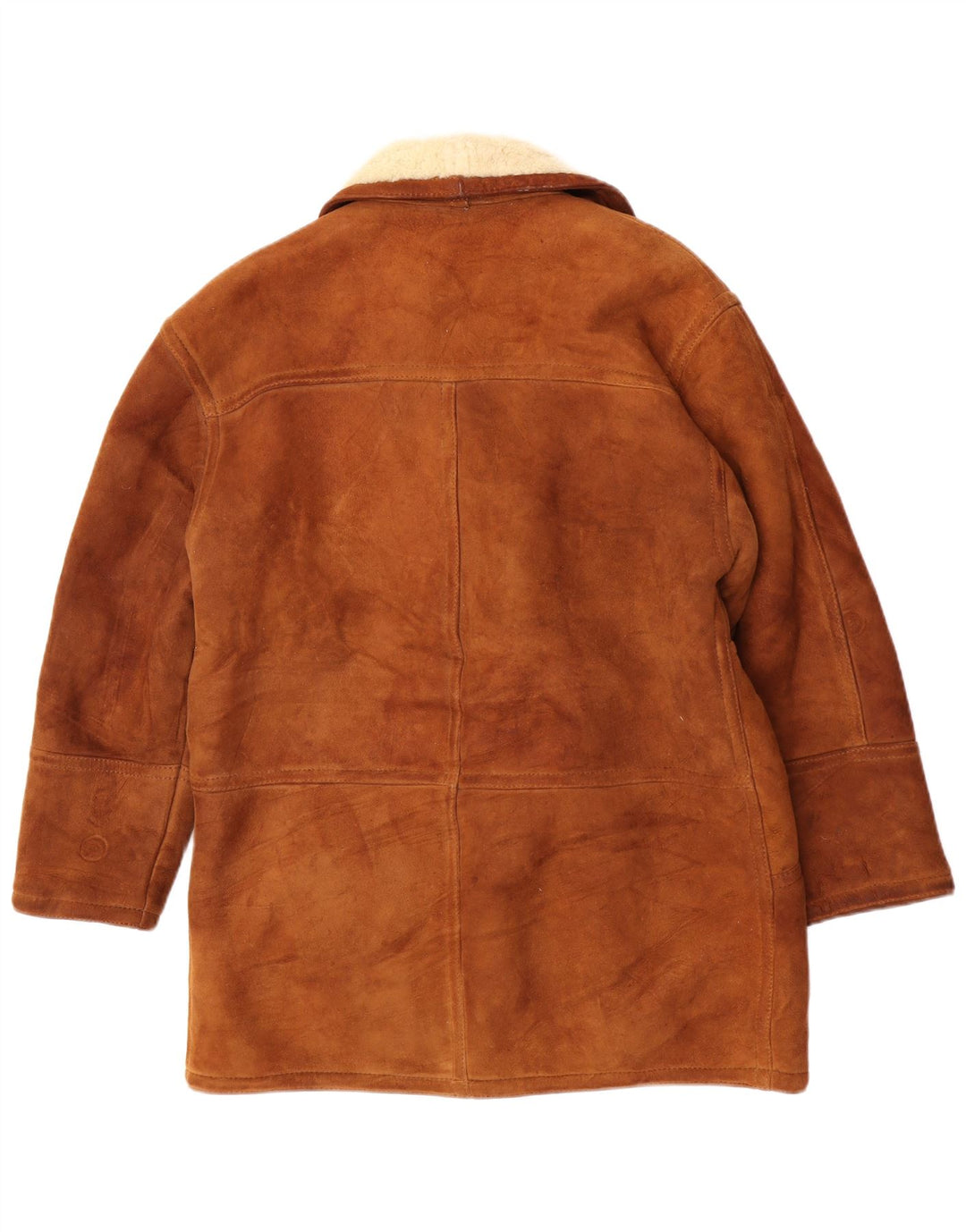 Vintage Herre Shearling Jacket UK 36 Small Brown