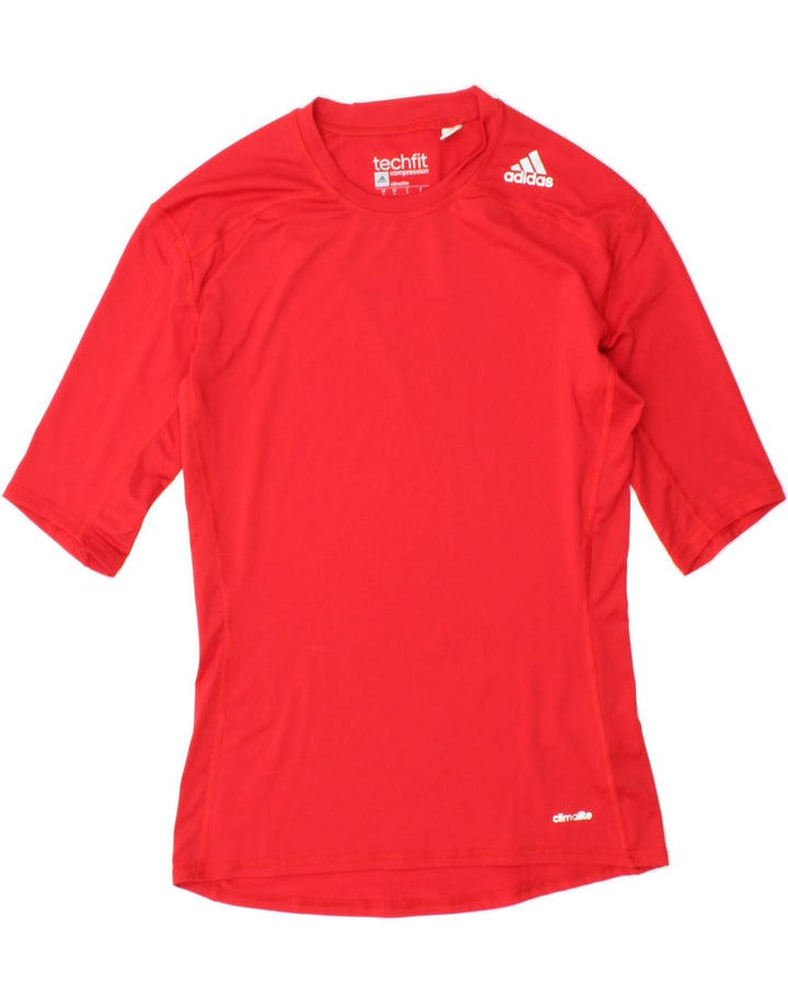 ADIDAS Womens Climalite T-Shirt Top UK 14 Large Red Polyester Vintage Adidas and Second-Hand Adidas from Messina Hembry 