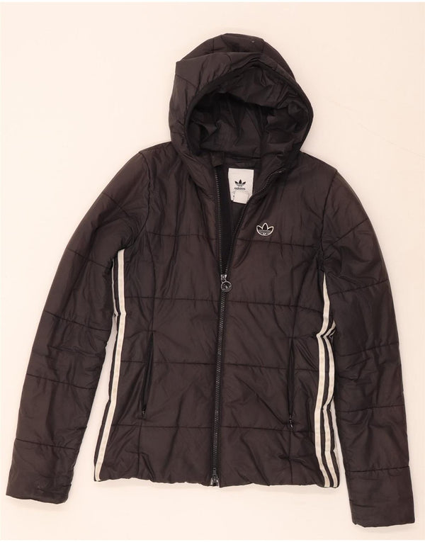 Adidas Dame Primegreen Polstret hættejakke UK 6 XS Sort Polyester