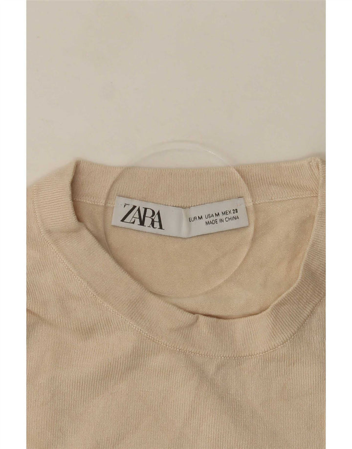 Zara Dame sweater med rund hals DK 12 Medium Beige