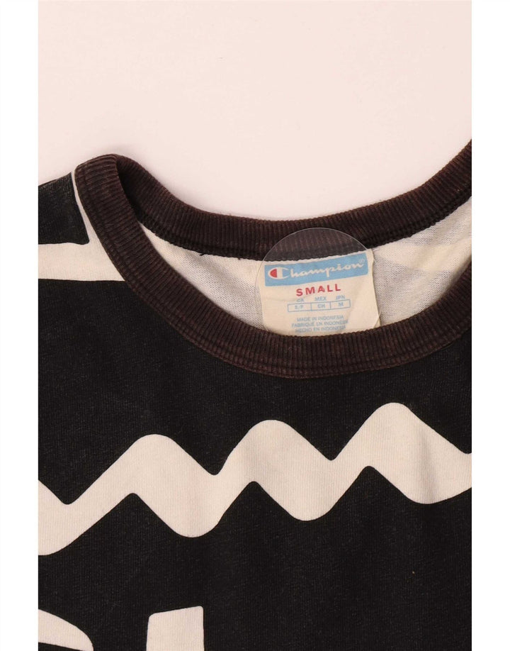 Champion Herre grafisk T-shirt top lille sort bomuld