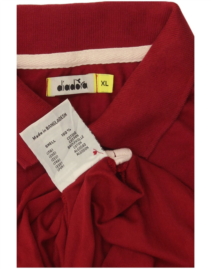 Diadora herre poloshirt XL rød bomuld