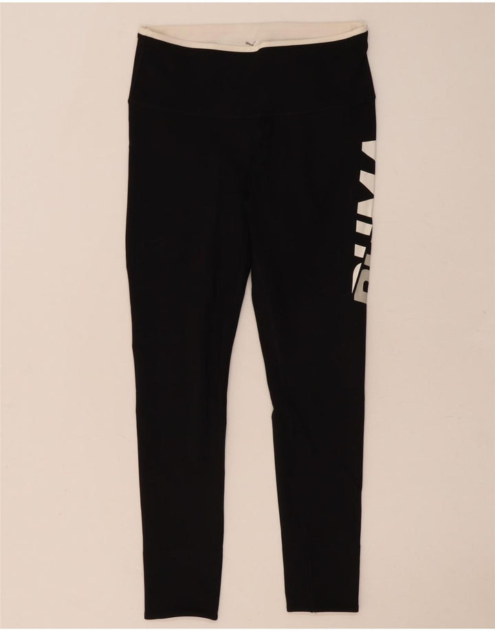 Puma Grafiske Leggings til kvinder UK 10 Lille sort polyester