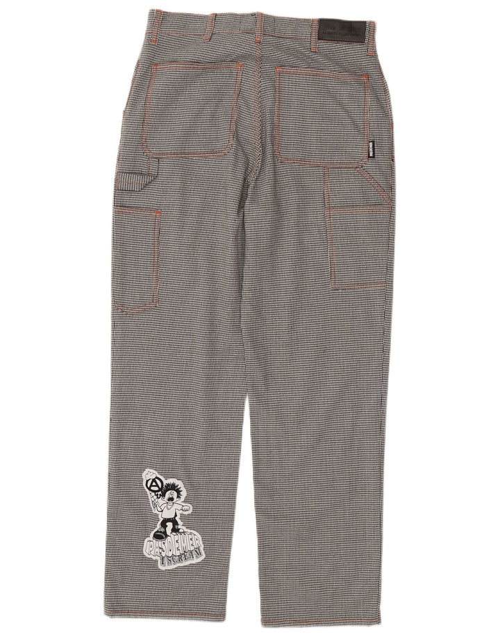 Pas De Mer Graphic Cargo Bukser til mænd W30 L30 Sort Houndstooth tegneserie