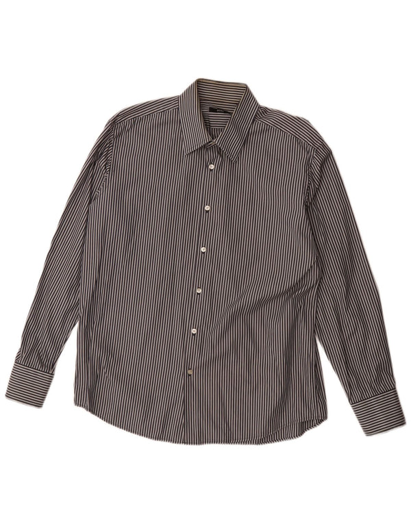 Hugo Boss Herreskjorte Str. 43 17 XL Marineblå Stribet