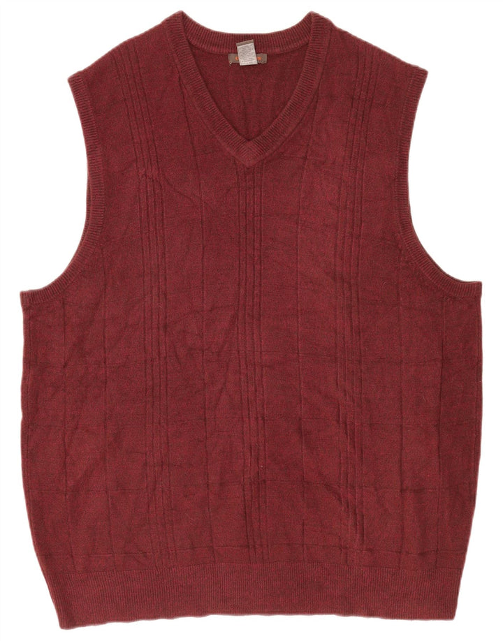 DOCKERS Herrevest Tank Top 2XL Burgundy ternet akryl