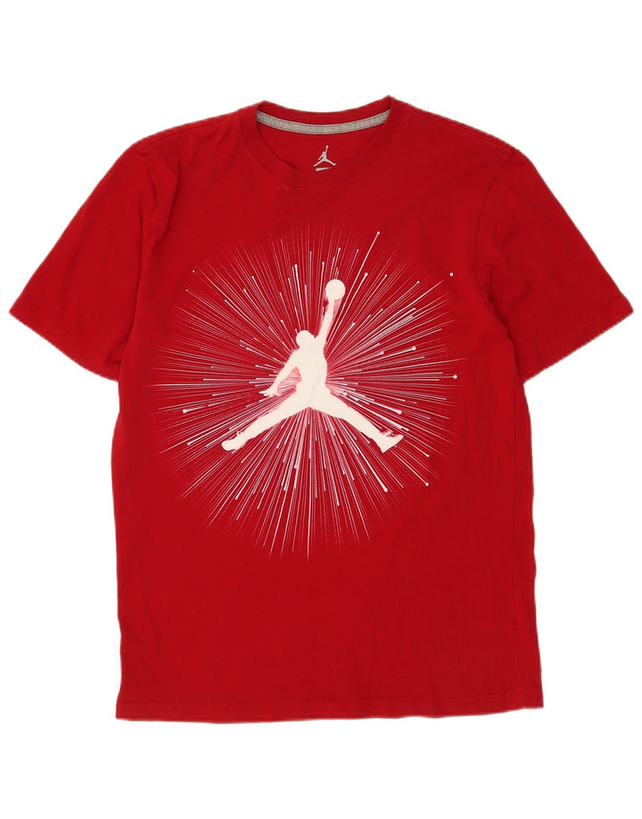 Jordan Herre grafisk T-shirt Top Medium Rød Bomuld