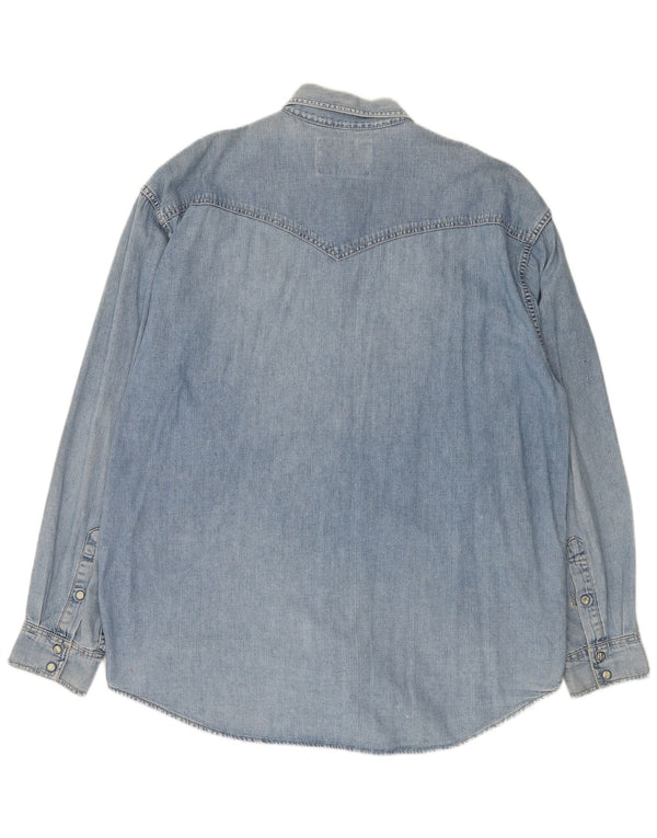 Wrangler denimskjorte til mænd 2XL blå bomuld