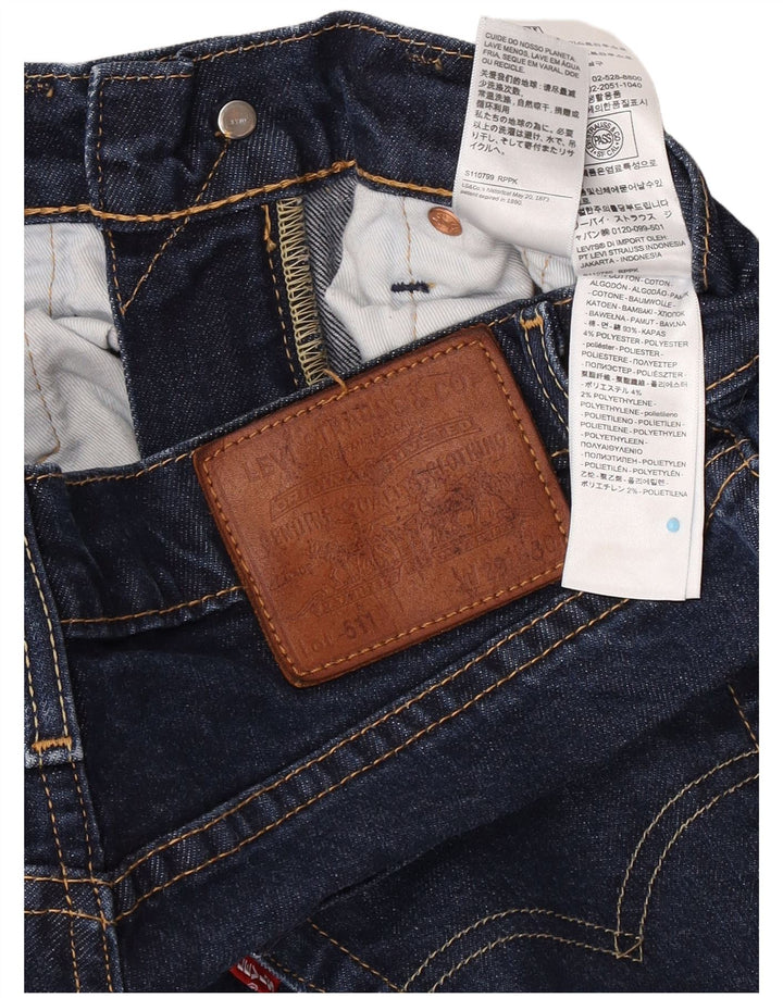 Levi's Herre 511 Slim Jeans W29 L27 Marineblå Bomuld