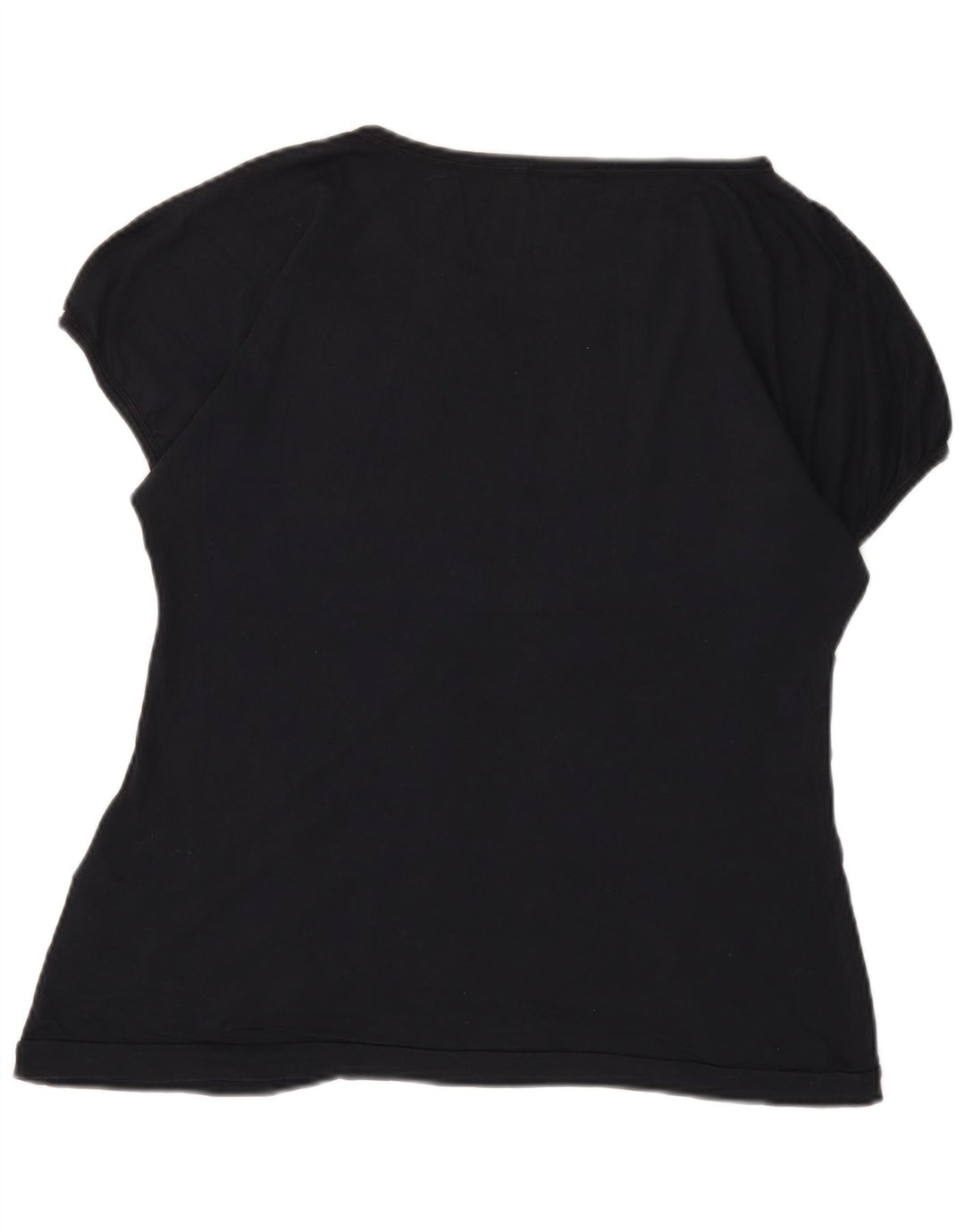 North Sails Dame T-Shirt Top UK 14 Stor Sort Bomuld