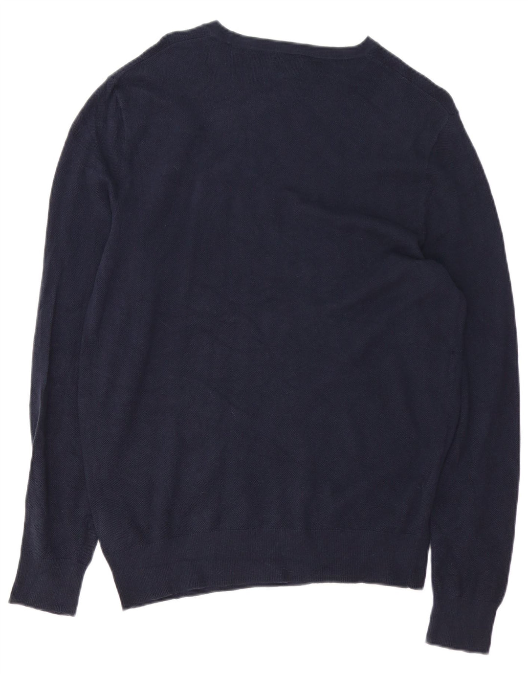 J. CREW Herre Boat Neck Jumper Sweater Medium Navy Blue Bomuld