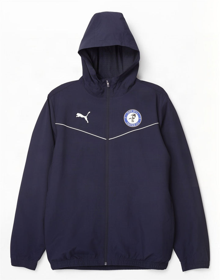 Puma Herre Box Hill FC Regnjakke med hætte UK 38 Medium Navy Blue Polyester