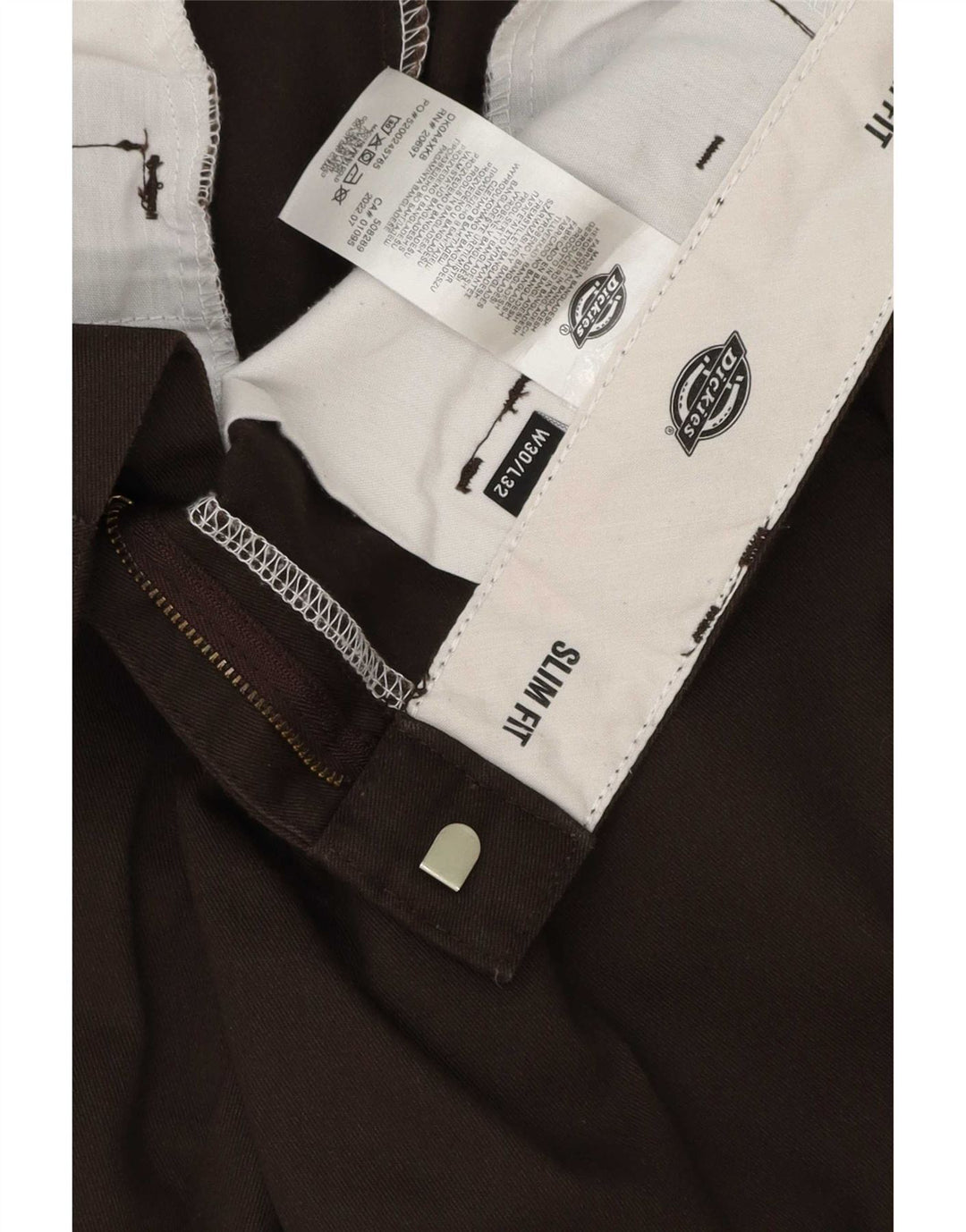 Dickies Herre Slim Fit Chino Bukser W30 L32 Brun Polyester