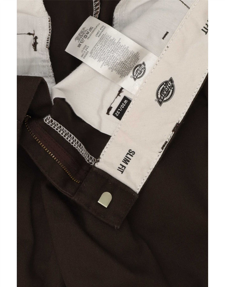 Dickies Herre Slim Fit Chino Bukser W30 L32 Brun Polyester