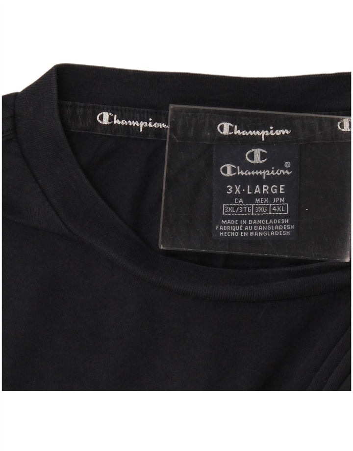 CHAMPION Mens Top Long Sleeve 3XL Navy Blue