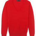 Zara Dame V-hals sweater UK 12 Medium Rød