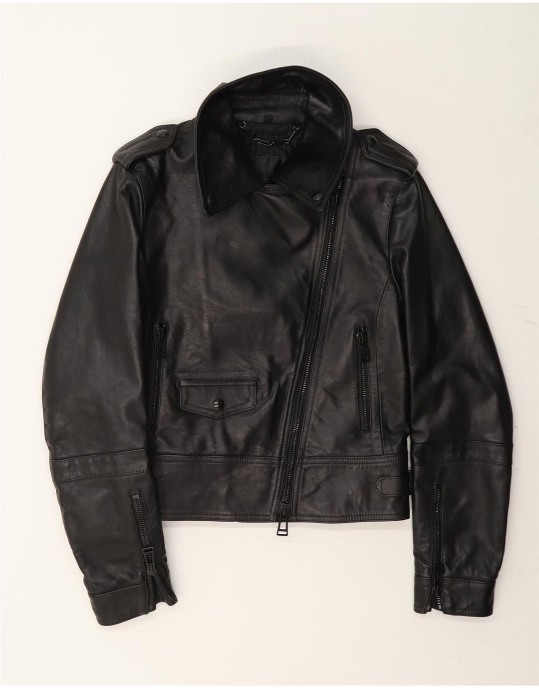 Belstaff Bikerjakke i læder til kvinder IT 38 XS Sort