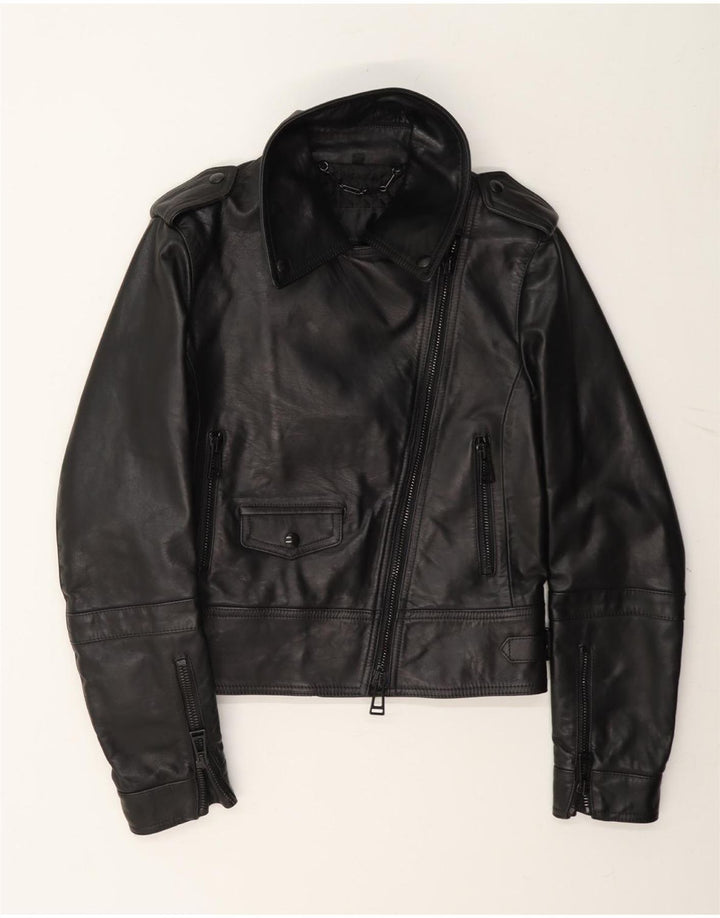 Belstaff Bikerjakke i læder til kvinder IT 38 XS Sort