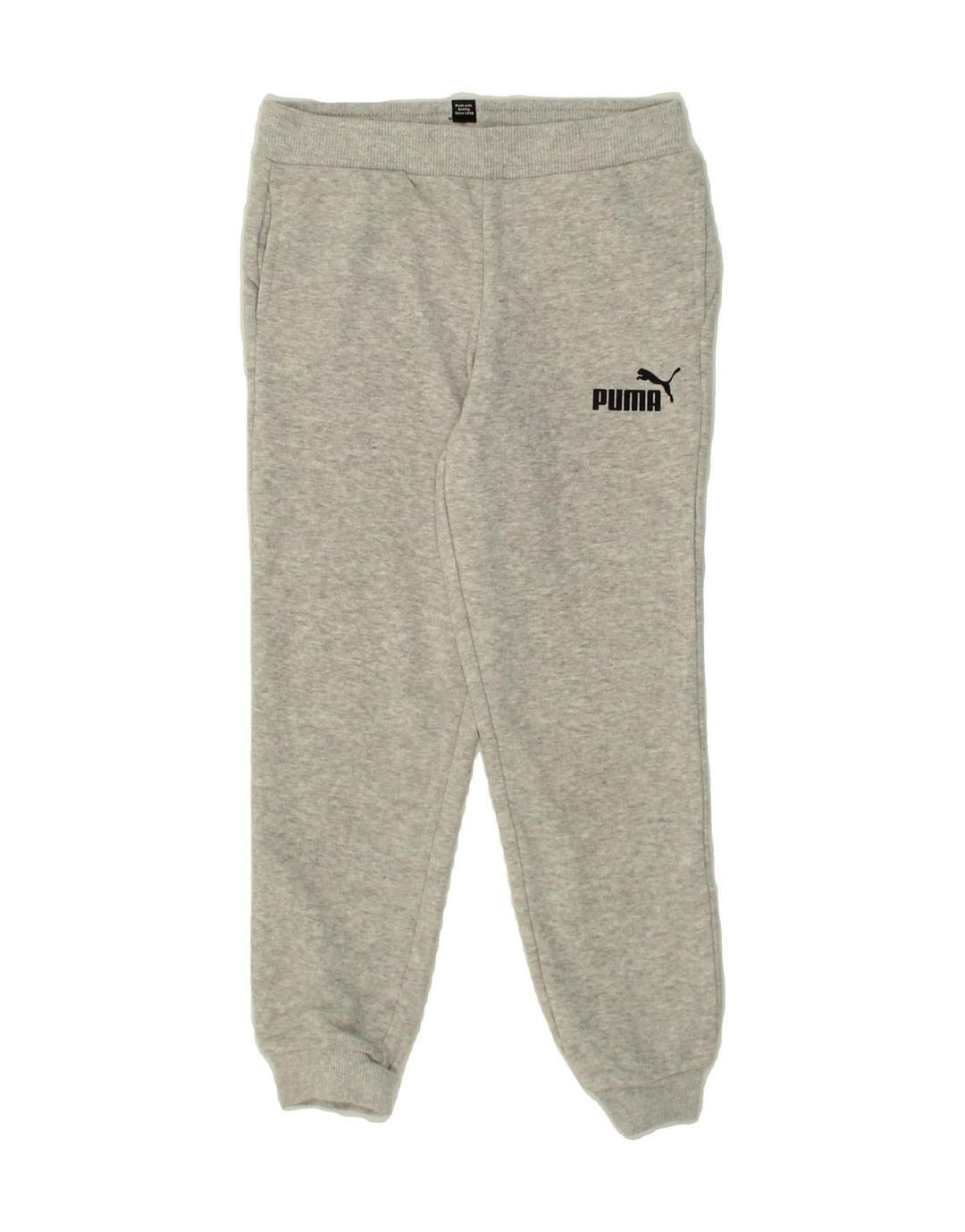 PUMA Boys Tracksuit Trousers Joggers 7-8 Years Grey Cotton Vintage Puma and Second-Hand Puma from Messina Hembry 