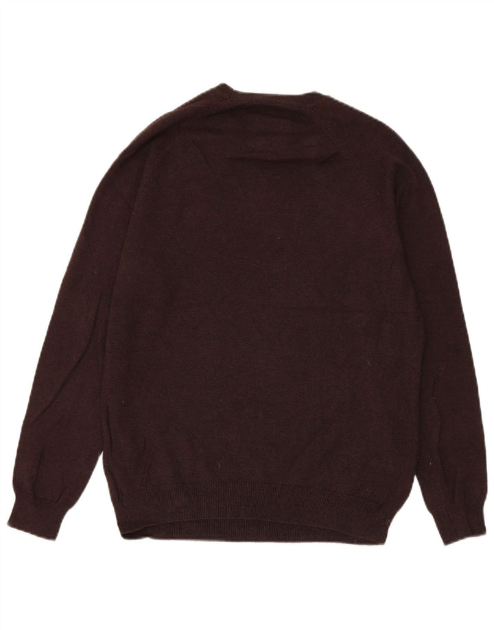 Superdry Sweater med rund hals til mænd, lille brun flækket bomuld