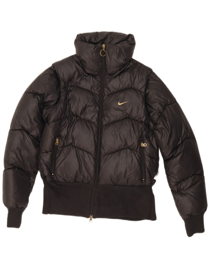 Nike Dame Loose Fit Polstret Jakke UK 8/10 Small Black Polyester