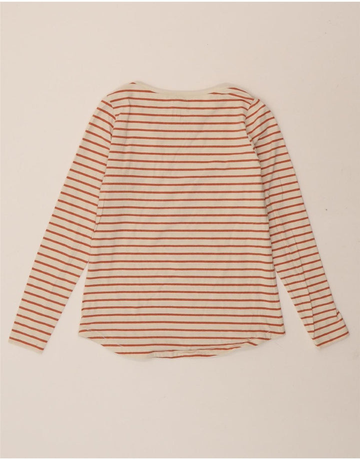 FAT FACE Womens Top Long Sleeve UK 10 Small Red Striped Cotton Vintage Fat Face and Second-Hand Fat Face from Messina Hembry 