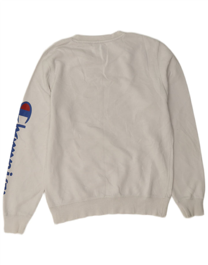 Champion Herre Grafisk Sweatshirt Jumper Lille Hvid Bomuld