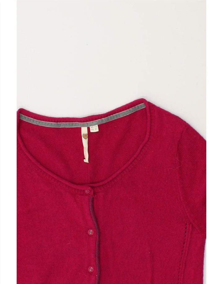WHITE STUFF Womens Cardigan Sweater UK 12 Medium Pink Nylon Vintage White Stuff and Second-Hand White Stuff from Messina Hembry 