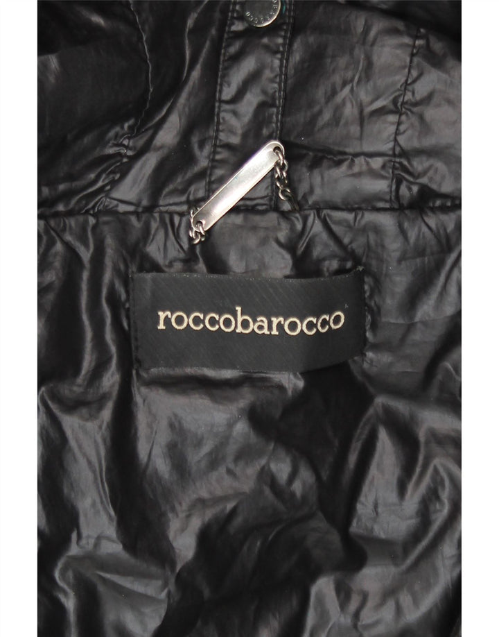 Roccobarocco, polstret hættejakke til kvinder IT 44 Medium Sort Polyester