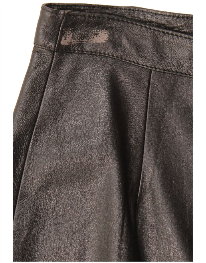 VINTAGE lædernederdel til kvinder IT 44 Medium W28 sort læder